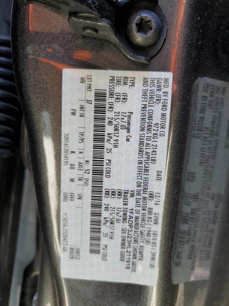 2017 FORD FOCUS TITA #3290348809