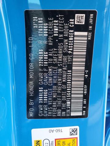 2025 HONDA CIVIC TYPE JHMFL5G49SX003558
