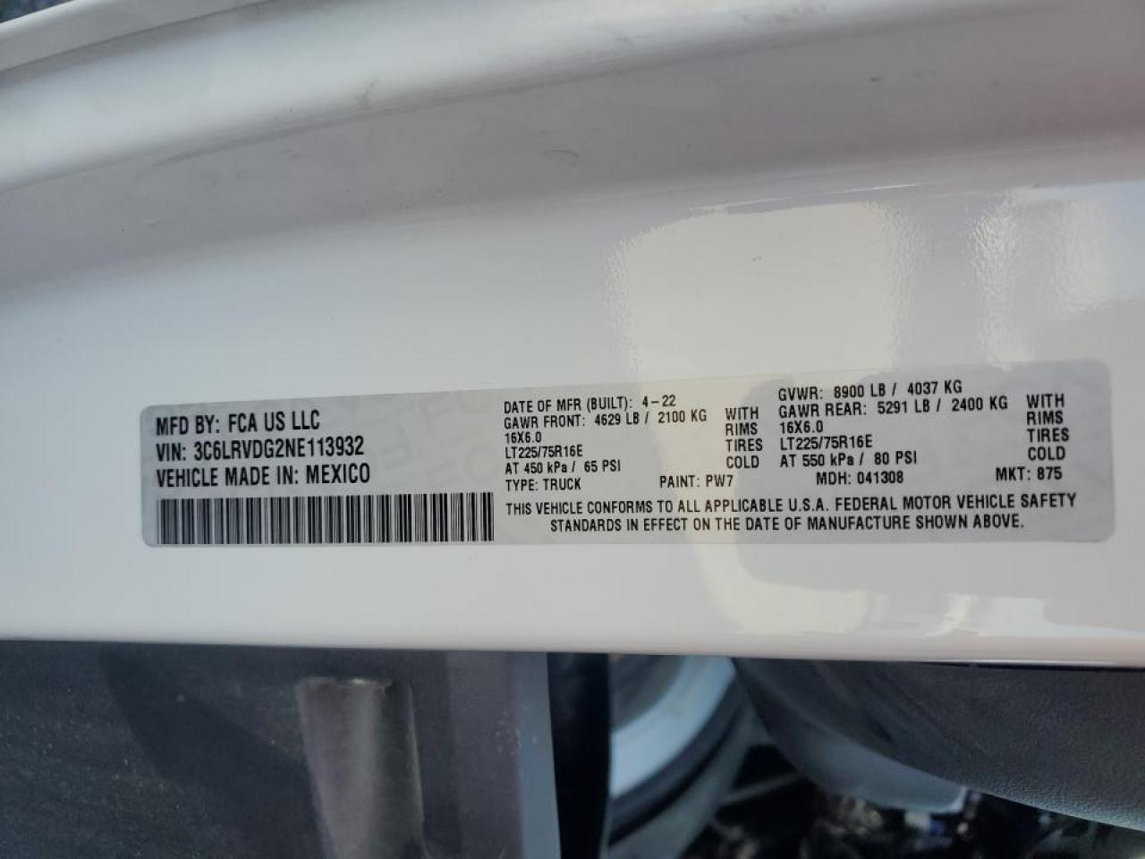 RAM PROMASTER 2500 HIGH