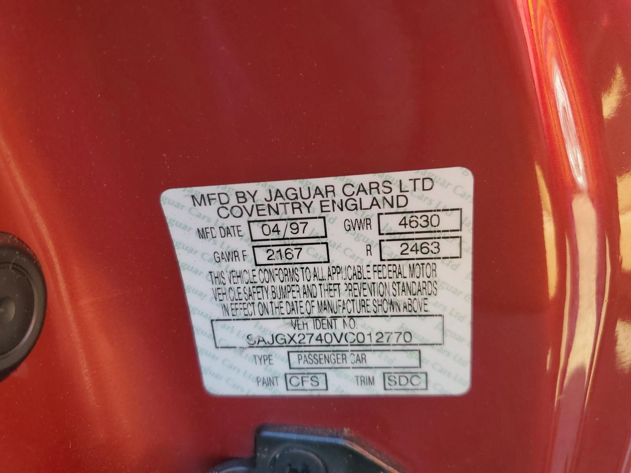 Lot #3287605032 1997 JAGUAR XK8