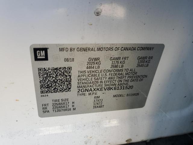 2019 CHEVROLET EQUINOX LT - 2GNAXKEV8K6131520