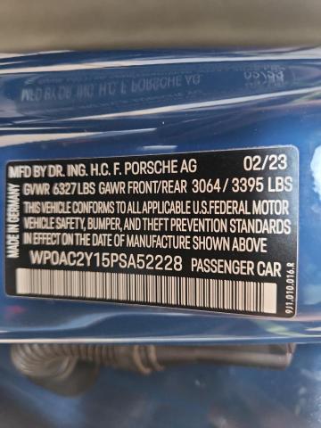 2023 PORSCHE TAYCAN TURBO WP0AC2Y15PSA52228