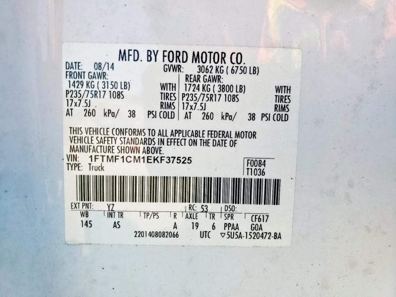 2014 FORD F150 #3309315999