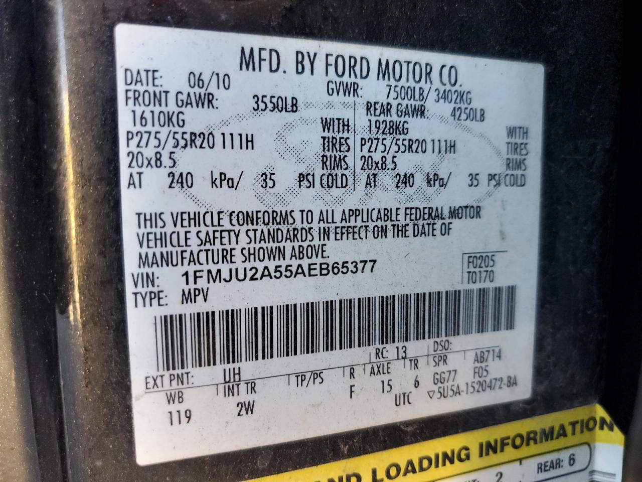 FORD EXPEDITION LIMITED