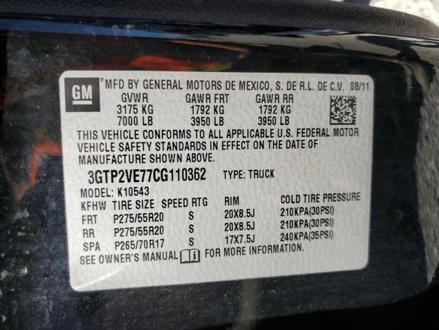 2012 GMC SIERRA K15 - 3GTP2VE77CG110362