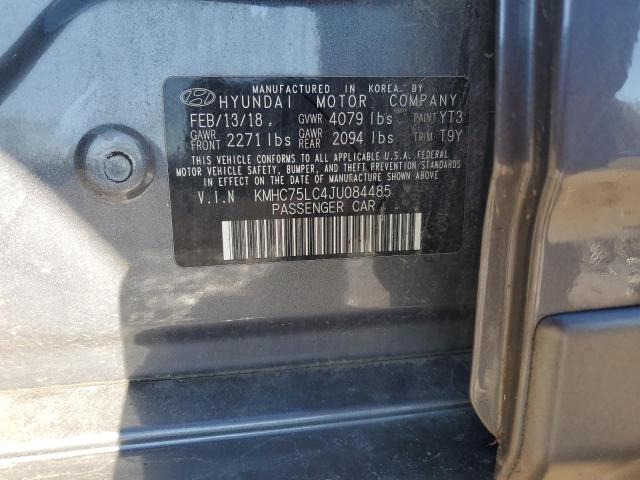 2018 HYUNDAI IONIQ SEL KMHC75LC4JU084485