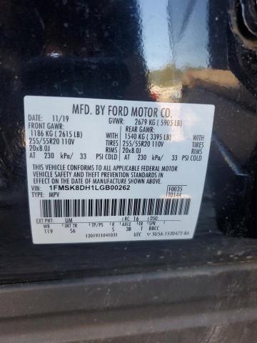 2020 FORD EXPLORER XLT #3290295212