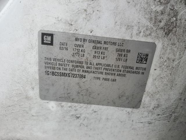 2016 CHEVROLET CRUZE LS - 1G1BC5SMXG7237084