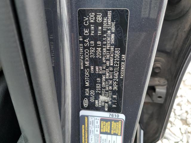 2020 KIA FORTE FE 3KPF24AD1LE210681