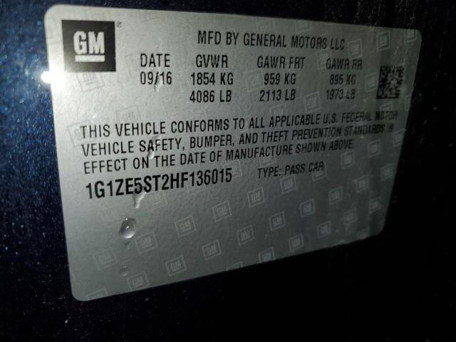 2017 CHEVROLET MALIBU LT #3292555686