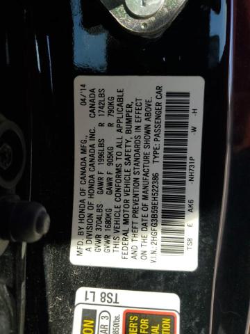 2014 HONDA CIVIC LX - 2HGFG3B59EH522386