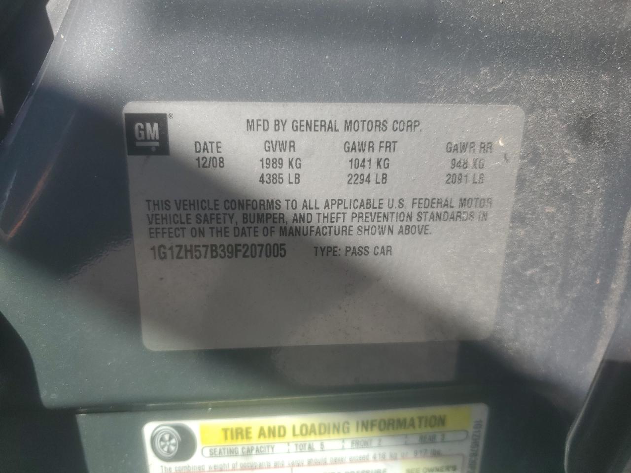 Lot #3291417138 2009 CHEVROLET MALIBU 1LT