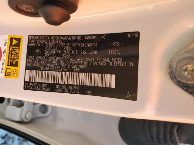 2019 TOYOTA HIGHLANDER - 5TDKZRFH5KS553176