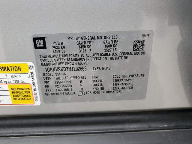 2017 GMC ACADIA LIMITED SLT-2 1GKKVSKD7HJ202558