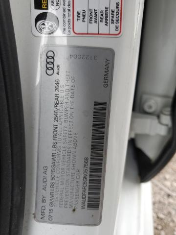 2016 AUDI A6 PREMIUM - WAUDFAFC5GN057568