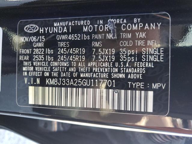 2016 HYUNDAI TUCSON LIM KM8J33A25GU117701