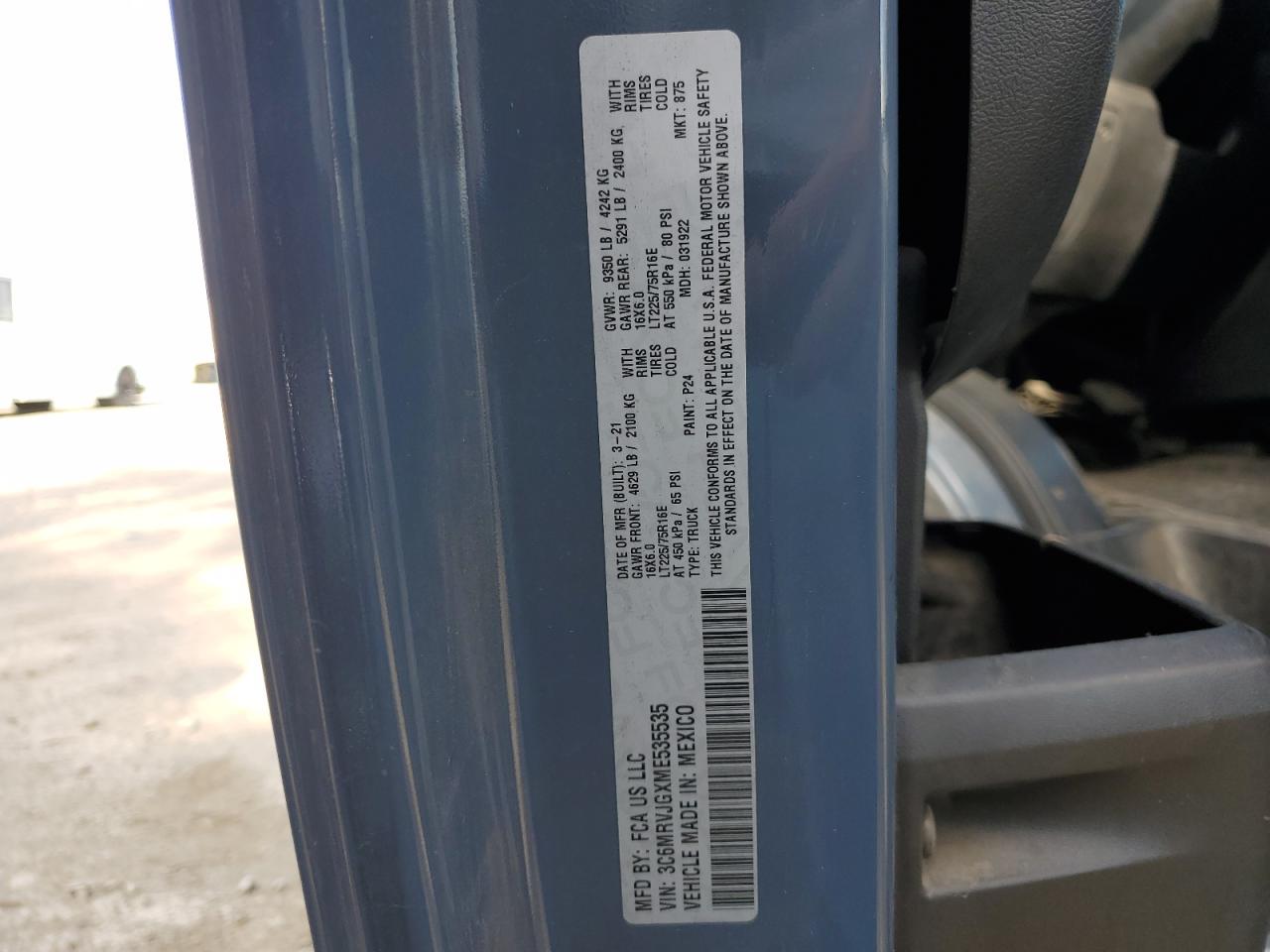 RAM PROMASTER 3500 HIGH