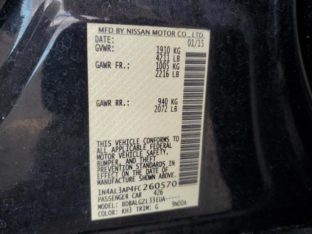 2015 NISSAN ALTIMA 2.5 1N4AL3AP4FC260570