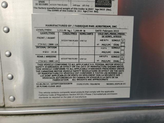 2015 AIRSTREAM FLYING CLO #3274647816