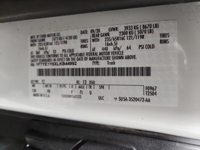 2020 FORD TRANSIT T-150 1FTYE1Y8XLKB44992