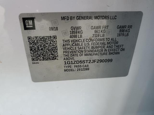 2018 CHEVROLET MALIBU LT 1G1ZD5ST2JF290099