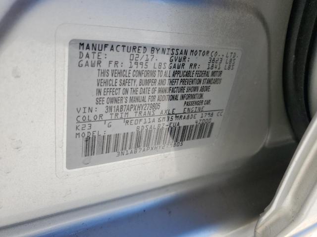 2017 NISSAN SENTRA S #3292326276