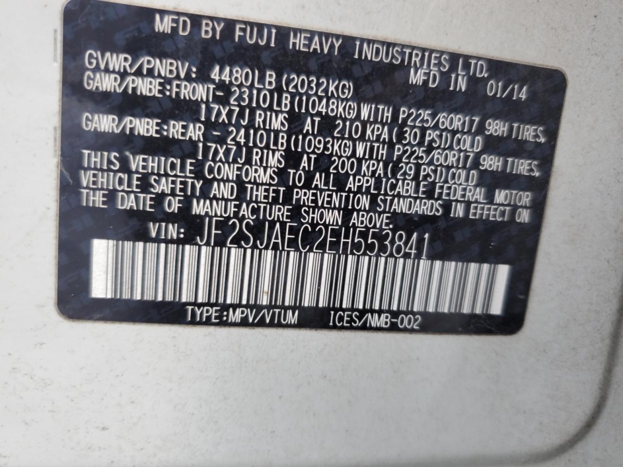 SUBARU FORESTER 2.5I PREMIUM