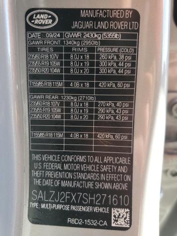 2025 LAND ROVER RANGE ROVE #3304672926