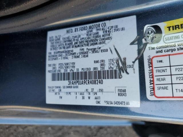 2012 FORD FUSION SEL - 3FAHP0JA9CR408240
