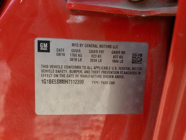 2017 CHEVROLET CRUZE LT 1G1BE5SM8H7112399