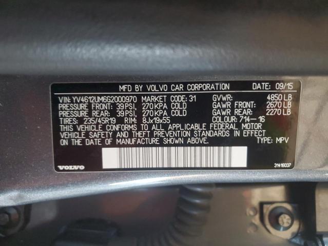 2016 VOLVO S60 CROSS #3284922929