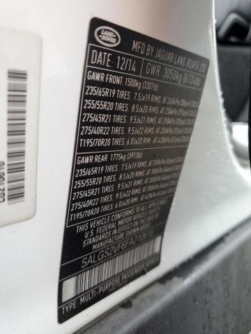 2015 LAND ROVER RANGE ROVE #3265954521