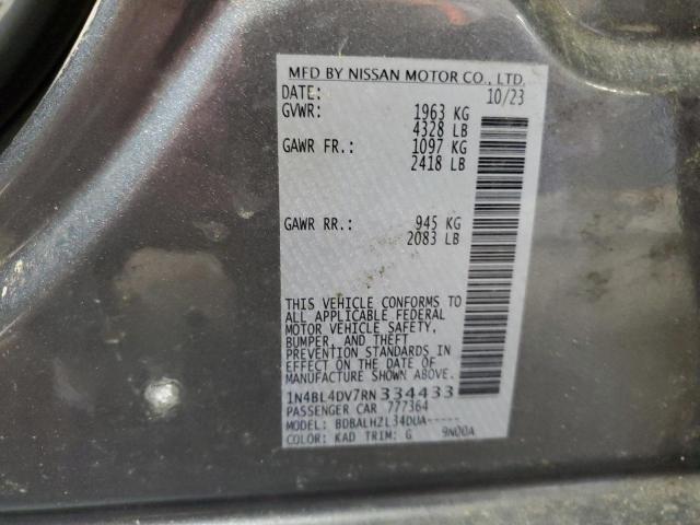 2024 NISSAN ALTIMA SV 1N4BL4DV7RN334433