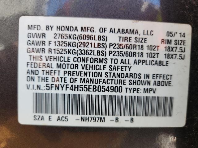 2014 HONDA PILOT EXL - 5FNYF4H55EB054900