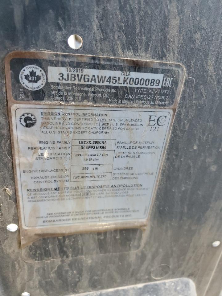 Lot #3285126385 2020 CAN-AM MAVERICK X