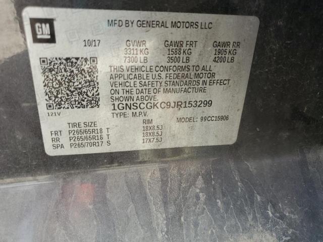 2018 CHEVROLET SUBURBAN C1500 LS 1GNSCGKC9JR153299