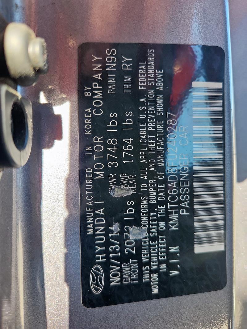 2015 HYUNDAI VELOSTER KMHTC6AD8FU240287