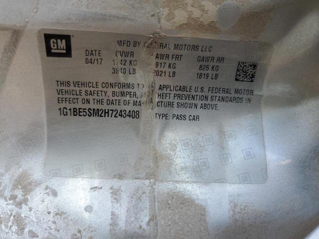 2017 CHEVROLET CRUZE LT - 1G1BE5SM2H7243408