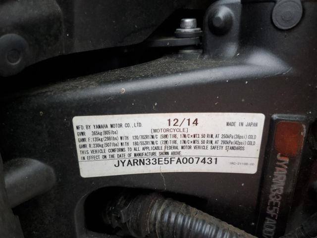 2015 YAMAHA FZ09 - JYARN33E5FA007431