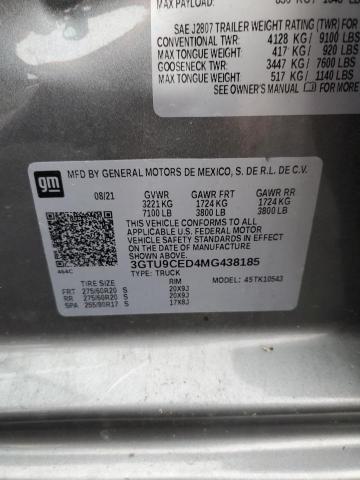 2021 GMC SIERRA K1500 ELEVATION 3GTU9CED4MG438185