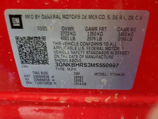 2021 CHEVROLET BLAZER 2LT - 3GNKBHRS3MS550997