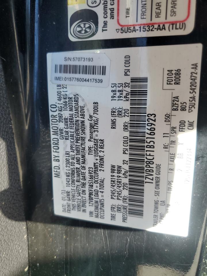 Lot #3308240159 2011 FORD MUSTANG GT