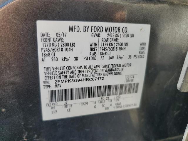 2017 FORD EDGE SE 2FMPK3G94HBC07172