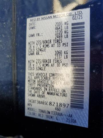 2025 NISSAN ROGUE SV 5N1BT3BA6SC821897