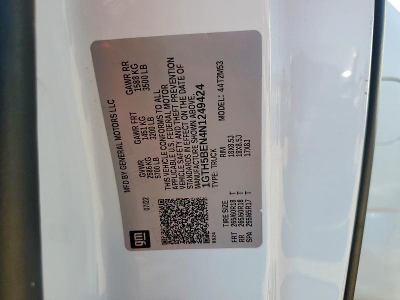 2022 GMC CANYON ELE 1GTH5BEN4N1249424