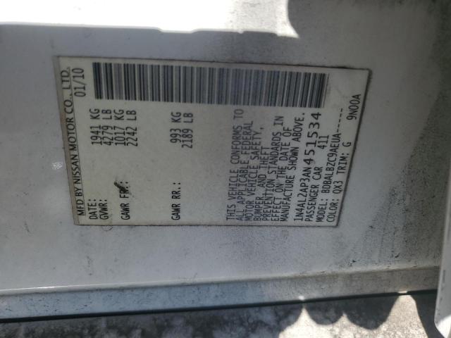 2010 NISSAN ALTIMA BAS #3285470850