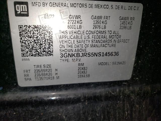 2022 CHEVROLET BLAZER 3LT #3284338018