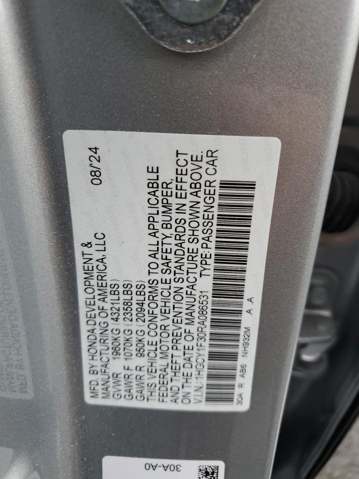 Lot #3309389965 2024 HONDA ACCORD EX