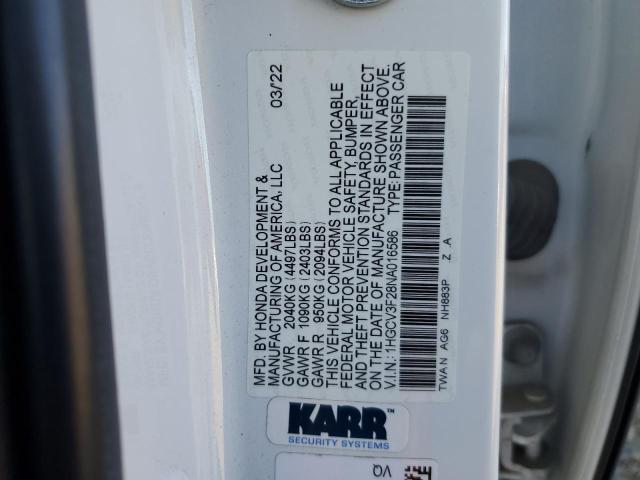 2022 HONDA ACCORD HYB - 1HGCV3F28NA016586