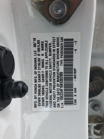 2019 HONDA INSIGHT LX 19XZE4F16KE002989